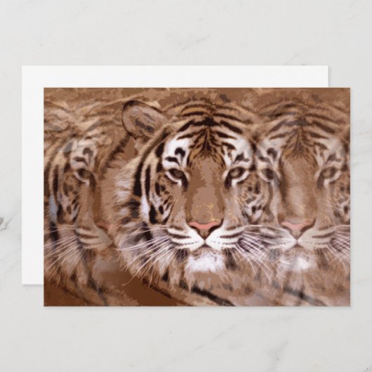 Tijgeruitnodiging Kaart (Voorkant / Achterkant)