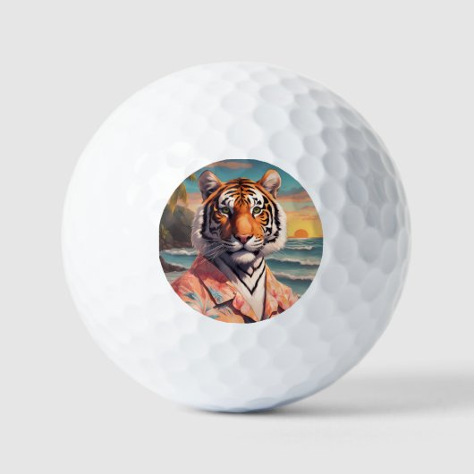 Tijgervakantie Golfballen (Voorkant)