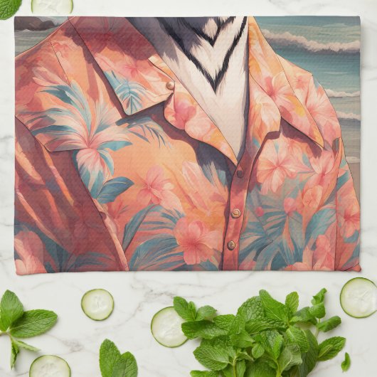 Tijgervakantie Theedoek (Gevouwen)