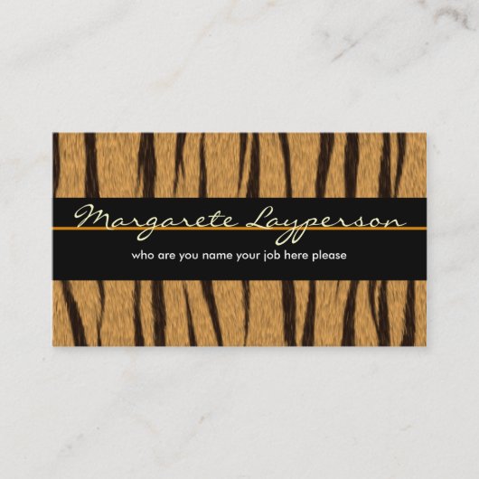 tijgervisitekaartje visitekaartje (Voorkant)