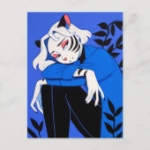 tijgervrouw briefkaart (Voorkant)