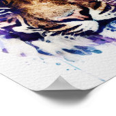 TijgerWaterverf Poster (Hoek)