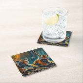 Tijgerwelpen in magisch Oerwoud Kartonnen Onderzetters (Insitu)