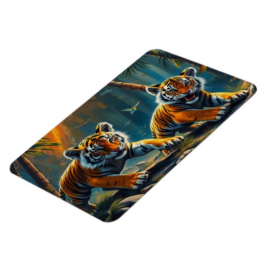 Tijgerwelpen in magisch Oerwoud Magneet (Linkerzijde)