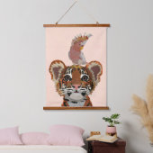 TIJGERWELPJE & KAKETOE HANGEND WANDKLEED (Slaapkamer)