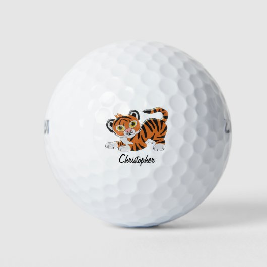 Tijgerwelpontwerp Golfballen (Voorkant)