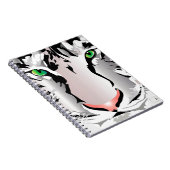 TIJGERWIT/GRIJS NOTITIEBOEK (Rechterzijde)