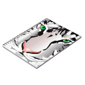 TIJGERWIT/GRIJS NOTITIEBOEK (Linkerzijde)
