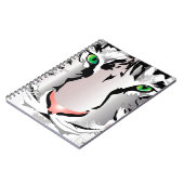 TIJGERWIT/GRIJS NOTITIEBOEK (Linkerzijde)