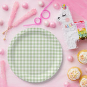 Tijgerzaad en Witte Gingham Papieren Bordje (Feest)