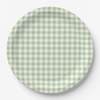 Tijgerzaad en Witte Gingham Papieren Bordje
