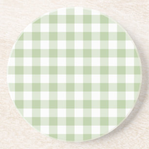 Tijgerzaad en Witte Gingham Zandsteen Onderzetter