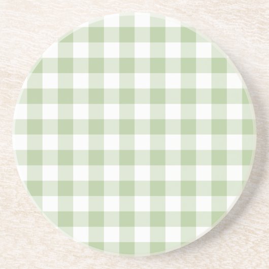 Tijgerzaad en Witte Gingham Zandsteen Onderzetter (Voorkant)