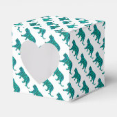 Tijgerzwart en Blauwgroen Silhouettes Bedankdoosjes (Voorkant Zijde)