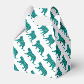 Tijgerzwart en Blauwgroen Silhouettes Bedankdoosjes (Achterkant)