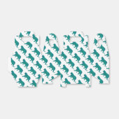 Tijgerzwart en Blauwgroen Silhouettes Bedankdoosjes (Uitgevouwen)