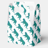 Tijgerzwart en Blauwgroen Silhouettes Bedankdoosjes (Geopend)