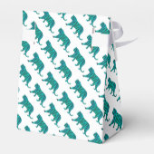 Tijgerzwart en Blauwgroen Silhouettes Bedankdoosjes (Achterkant)