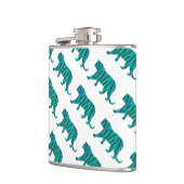 Tijgerzwart en Blauwgroen Silhouettes Heupfles (Links)