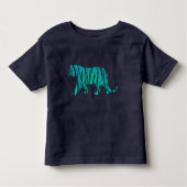 tijgerzwart en Blauwgroen Silhouettes-shirten Kinder Shirts (Voorkant)