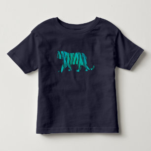 tijgerzwart en Blauwgroen Silhouettes-shirten Kinder Shirts
