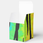 Tijgerzwart en regenboogdruk bedankdoosjes (Geopend)