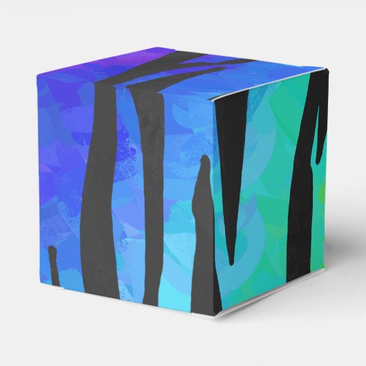 Tijgerzwart en regenboogdruk bedankdoosjes (Achterkant)