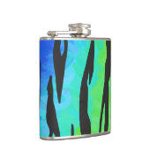 Tijgerzwart en regenboogdruk heupfles (Rechts)