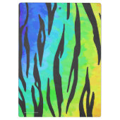 Tijgerzwart en regenboogdruk klembord (Achterkant)