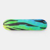 Tijgerzwart en regenboogdruk skateboard (Horizontaal)