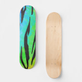 Tijgerzwart en regenboogdruk skateboard (Voorkant)