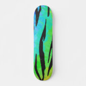 Tijgerzwart en regenboogdruk skateboard (Voorkant)