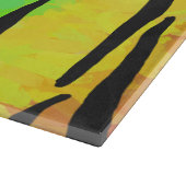 Tijgerzwart en regenboogdruk snijplank (Hoek)