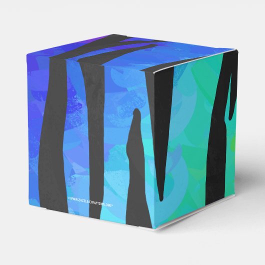 Tijgerzwart en regenboogschenken bedankdoosjes (Achterkant)