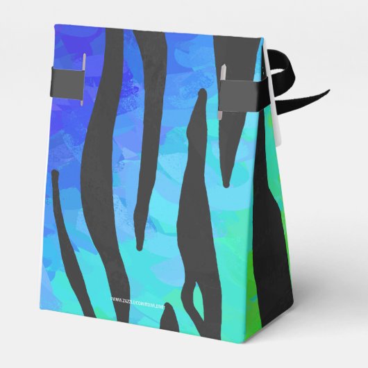 Tijgerzwart en regenboogschenken bedankdoosjes (Achterkant)