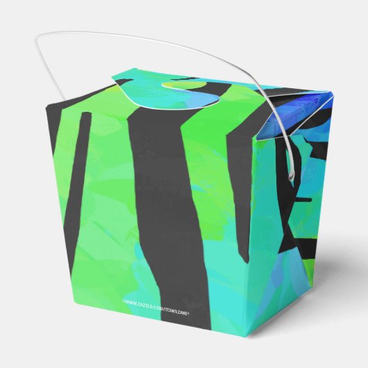 Tijgerzwart en regenboogschenken bedankdoosjes (Achterkant)