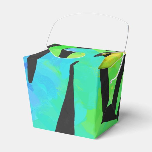 Tijgerzwart en regenboogschenken bedankdoosjes (Voorkant Zijde)