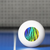 Tijgerzwart en regenboogschenken pingpongbal (Net)