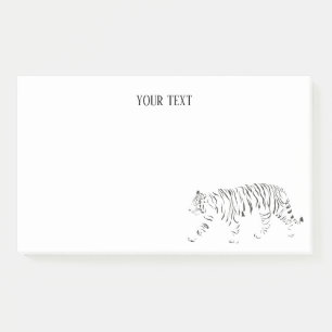 Tijgerzwart en wit gepersonaliseerde post-it noten post-it® notes