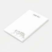 Tijgerzwart en wit gepersonaliseerde post-it noten post-it® notes (Schuin)