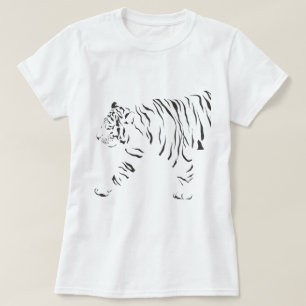 Tijgerzwart-witte omhulling t-shirt