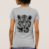 Tijgerzwarte en witte blauwe ogen t-shirt (Achterkant)