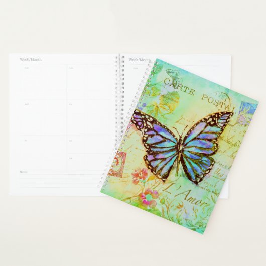 Tijlblauwe en paarse vlinder planner (Display)