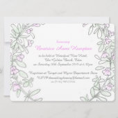 Tijm krans kunst vrijgezellenfeest uitnodiging (Achterkant)