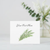 Tijm kruiden botanisch groen waterverf Keuken Briefkaart (Staand voorkant)