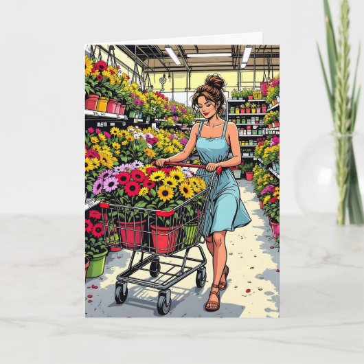 Tijm naar tuin | Grappige woordspeling voor vriend Kaart (Voorkant)