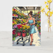 Tijm naar tuin | Grappige woordspeling voor vriend Kaart (Gele Bloem)