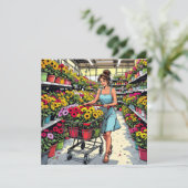 Tijm naar tuin | Grappige woordspeling voor vriend Kaart (Staand voorkant)