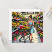 Tijm naar tuin | Grappige woordspeling voor vriend Kaart (Voorkant / Achterkant in situ)