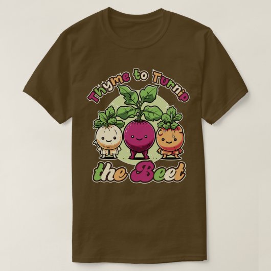 Tijm om de Beet Grappig Vegan Design te draaien T-shirt (Design voorkant)